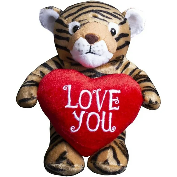 Made By Aliens Tiger Stuffed Animal 8 Inches Surprise valentines day stuffed animals Hideaway Spring Inspired Gift for Girls and Boys Birthday, Valentine’s day, Easter day (Tiger stuffed animal)