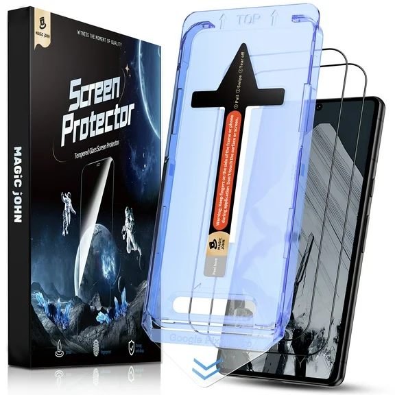 Magic John 2 Pack Screen Protector for Google Pixel 8 Pro Tempered Glass Anti-Scratch Easy to Use