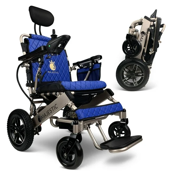 Majestic IQ-8000 Electric Wheelchairs for Adults - Foldable Lightweight Power Motorized Wheel Chair, 20″ Wide Seat, 12AH Li-Ion Battery, 10+ Miles Range