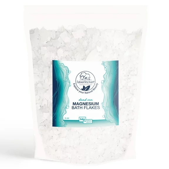 Natural Elephant Dead Sea Magnesium Bath Flakes 4 oz (113g)