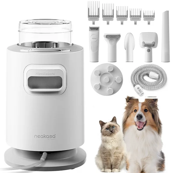 Neakasa P0 Pro Dog Grooming Kit,6.6lbs Lightweight Portable Dog Grooming Vacuum, Low Noise Dog Clippers, Pet Hair Remover for Dogs Cats