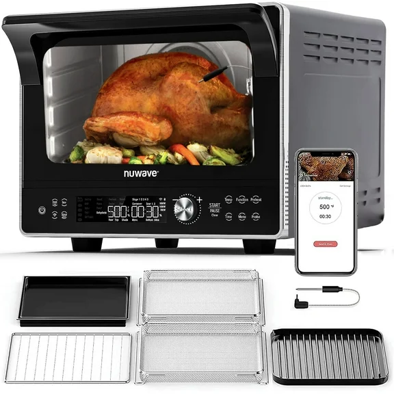 Nuwave Todd English 34 Qt Pro-Smart Digital Smart Oven IQ 360 Oven Air Fryer Grill, Smart Thermometer, WIFI Enabled, Baking, Roasting, Frying