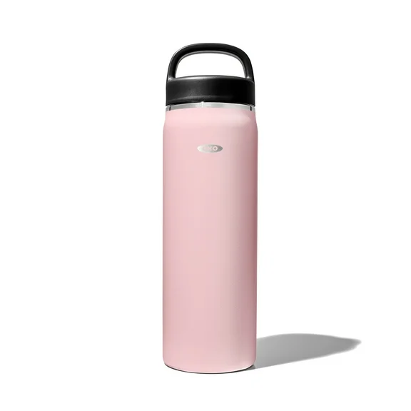 OXO Strive 40 oz. Insulated Water Bottle with Handled Lid - Rose Quartz