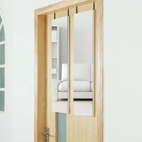 Organizedlife Decor Frameless Wall Mirror,Free Combination Hanging Mirrors Sets for Living Room Bathroom