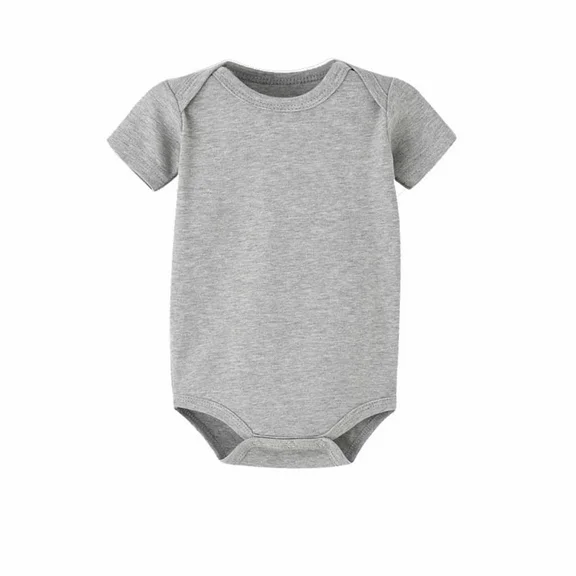 Owordtank Toddler Baby Short Sleeve Onesies Bodysuit Summer Solid Color Jumpsuit Romper 0-24 M