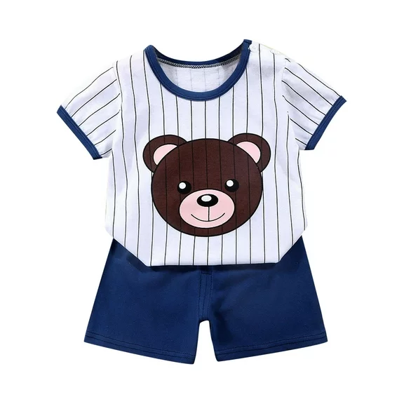 Owordtank Toddler Girl Short Sets - Baby Cute Short Sleeve Graphic Summer Casual Short Sets 2 Piece 6M-6T