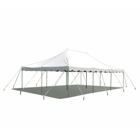Party Tents Direct Weekender Outdoor Canopy Pole Tent, White, 20 ft x 30 ft