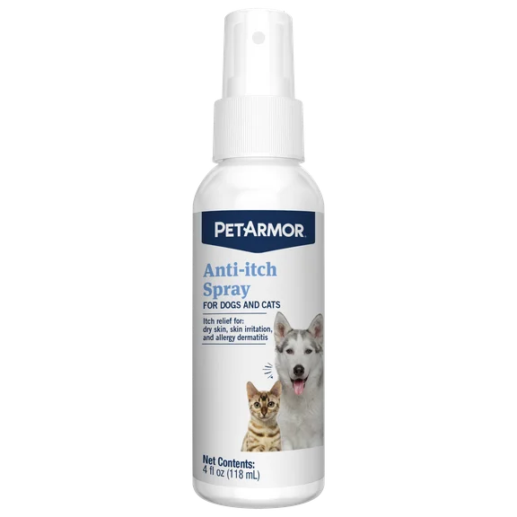 PetArmor Anti-Itch Spray for Dogs and Cats, 4 oz.