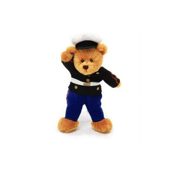 Plushland Adorable Teddy Bear 8 Inches, Stuffed Animals For Kids - With US Military Uniform