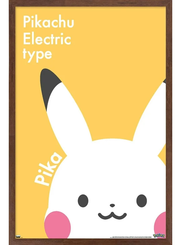 Pokémon - Pikachu Electric Type Wall Poster, 22.375" x 34" Framed