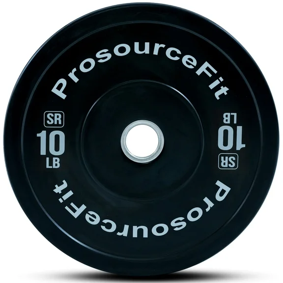 ProsourceFit Solid Rubber Bumper Plate, 10 lb