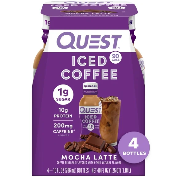 Quest Iced Coffee Mocha Latte, 4 Count