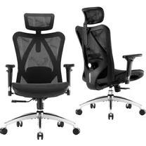 SIHOO Ergonomic Office Chair Mesh High Back Desk Chair Computer Chair with Headrest, Armrest and Lumbar Support, 300lb, Black