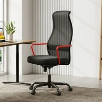 SIHOO Ergonomic Office Chair Mesh High Back Head and Lumbar Support, Computer Desk Chair Adjustable Heigh and Tilt Function Red