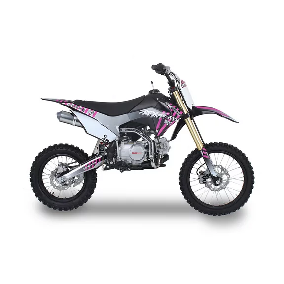 SYX MOTO New Whip 125cc 4-Stroke Gas Dirt Bike Kick Start Black/Pink