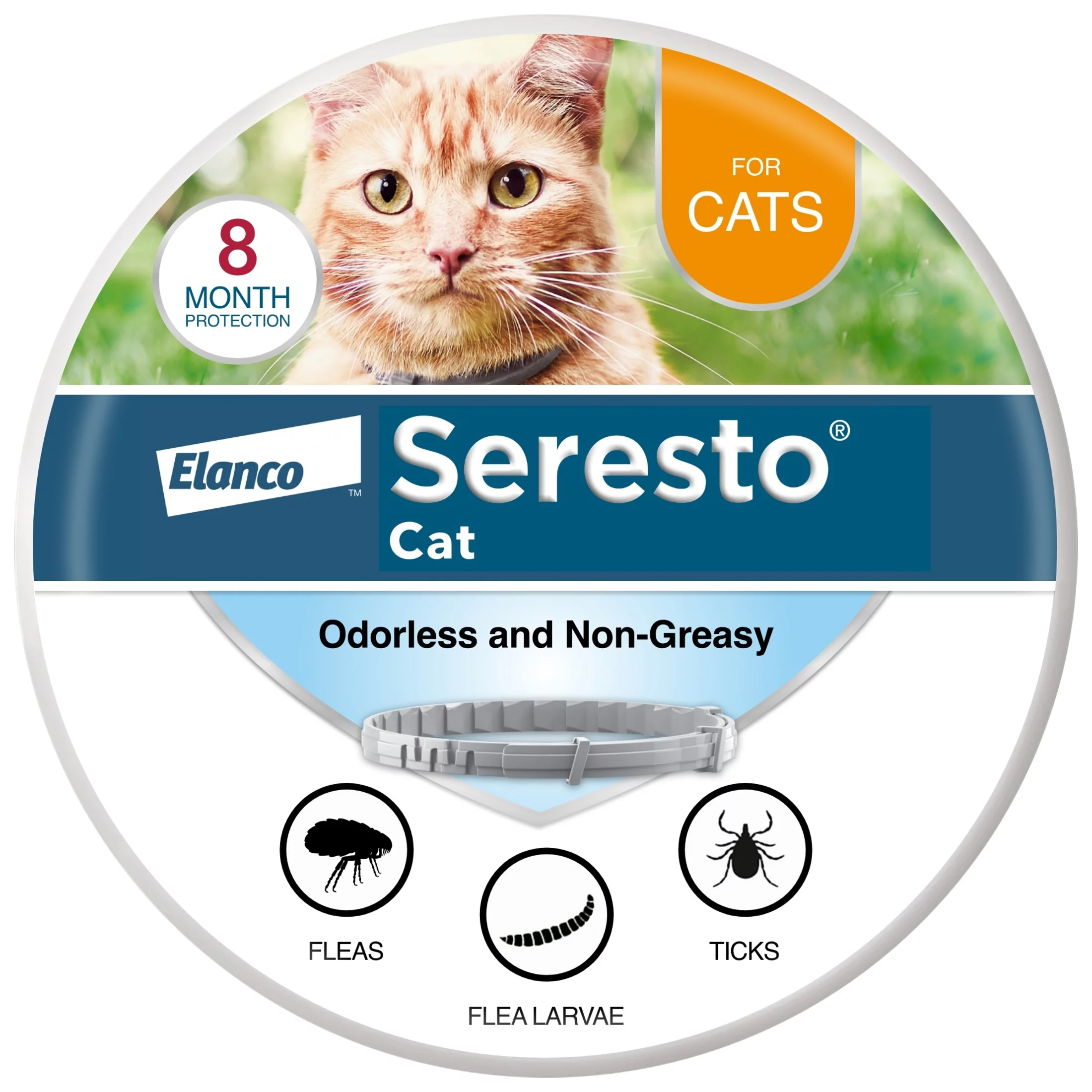 Seresto Cat Vet-Recommended Flea & Tick Prevention 8 Month Collar for Cats