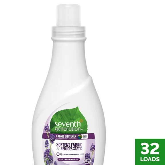 Seventh Generation Liquid Fabric Softener, Fresh Lavender scent, 32 oz, 42 Loads