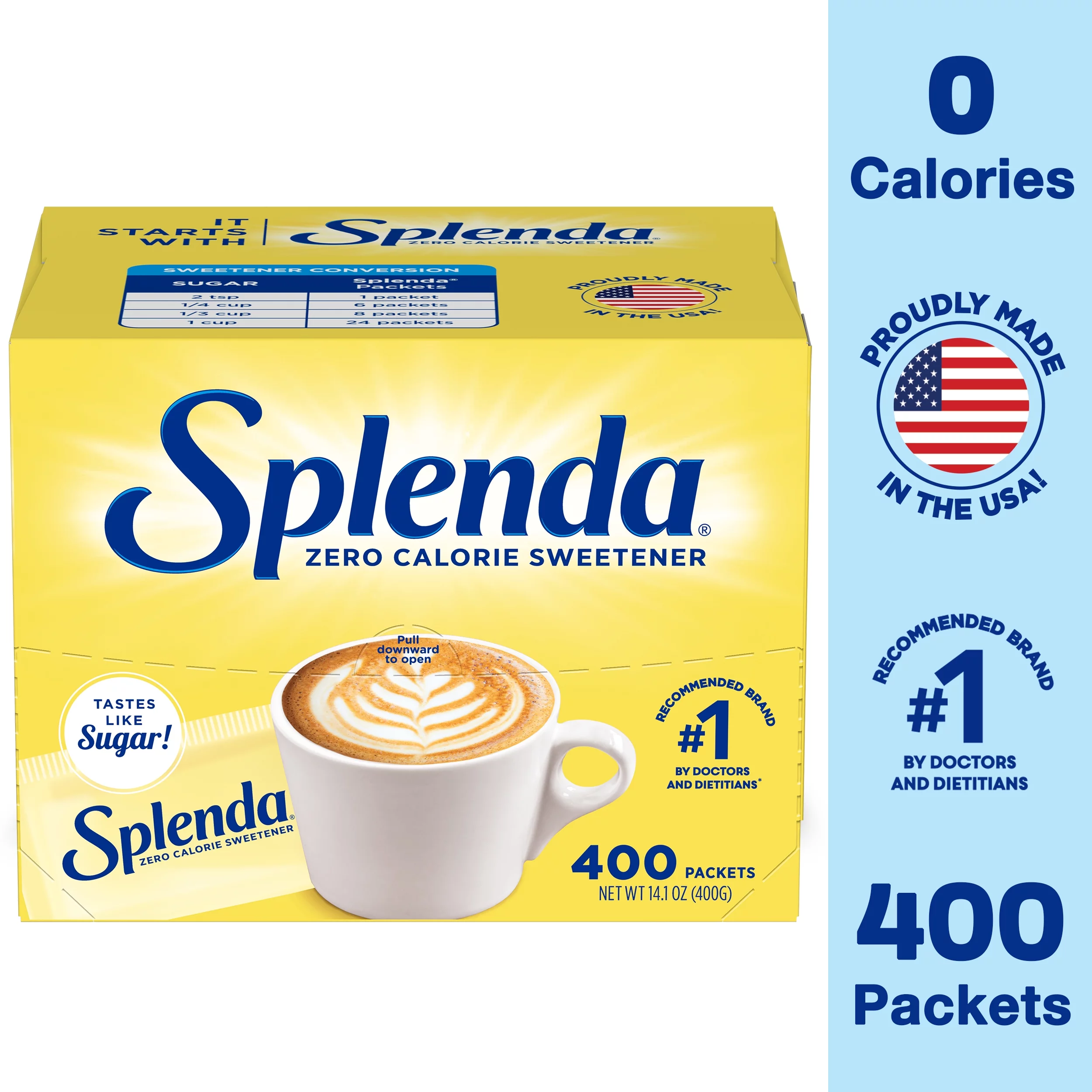 Splenda Zero Calorie Sweetener, Sugar Substitute Packets - 400 Ct.