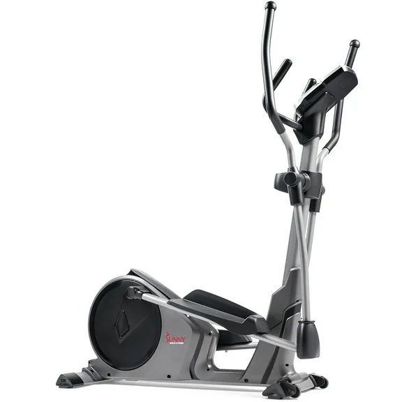 Sunny Health & Fitness Magnetic Elliptical Trainer Elliptical Machine w/ Device Holder, Programmable Monitor and Heart Rate Monitoring, High Weight Capacity - SF-E3912