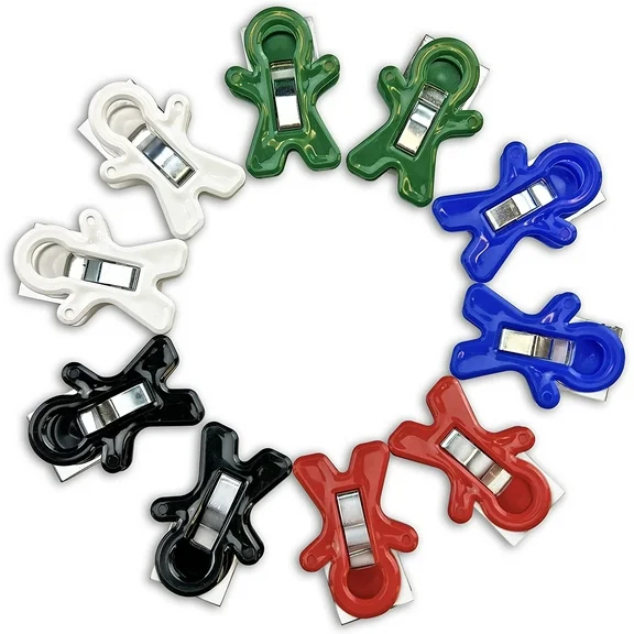 The Pencil Grip Magnet Man People Shaped Magnet Clips, Assorted Color, Set of 10 TPG-13210