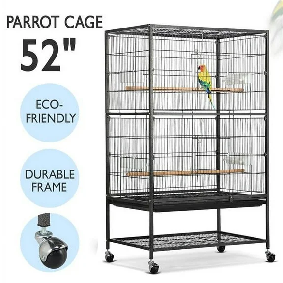 Topeakmart Play Top Bird Cage for Parrot, Finch, Macaw & Cockatoo, Large
