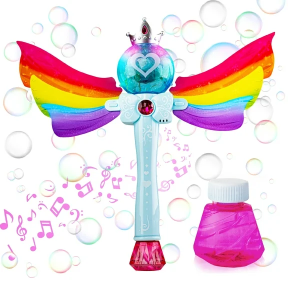 USA Toyz Rainbow Wand Automatic Bubble Blowing Toy for Children