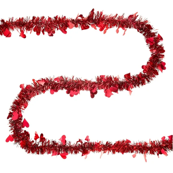 Valentine's Day 8' Red PVC Heart Garland by Way To Celebrate