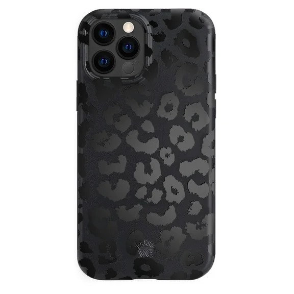 Velvet Caviar iPhone 12 Pro Max Case MagSafe Compatible - Cute Protective Phone Cases for Women - Black Leopard Cheetah Print