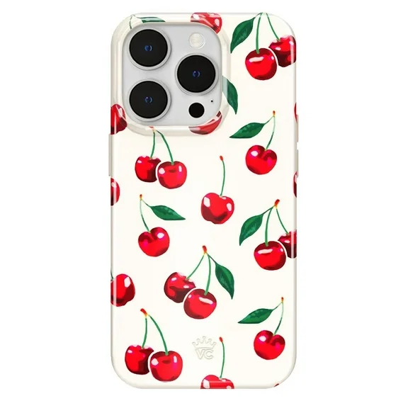 Velvet Caviar iPhone 14 Pro Case MagSafe Compatible - Cute Protective Phone Cases for Women - Cherry