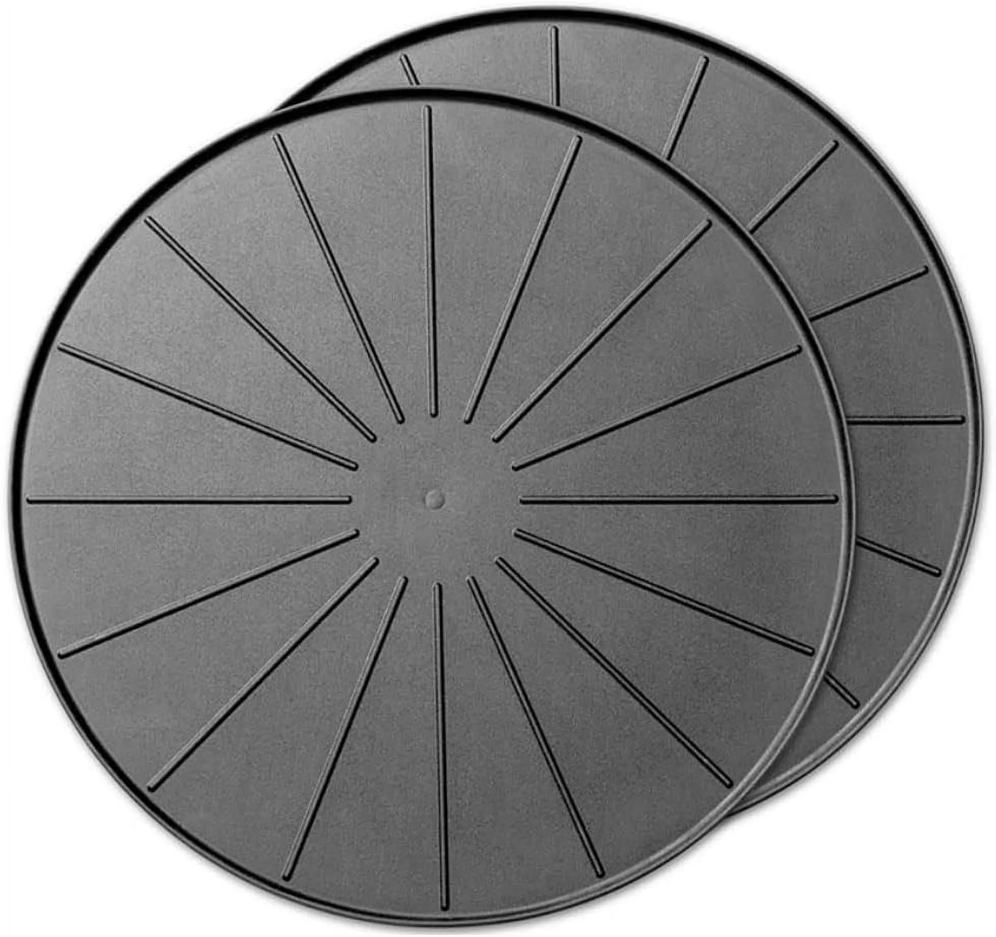 WeatherTech 15" Plant Mats / Coasters - for Floor Protection from planter spills, leaks and soil (8A15CST2PKBK)- Black (2-Pack)