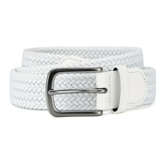YOETEY Elastic Braided Woven Belt 1 3/8", Stretch Belts for Men, Mens Belts Casual for Golf Pants